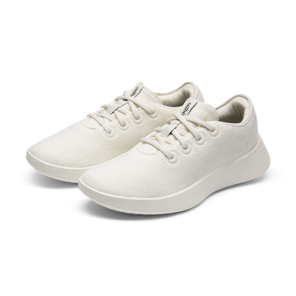 Women's Wool Runner Go - Natural White (Natural White Sole)