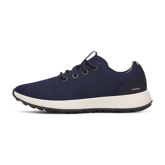 Men's Wool Runner NZ Waterproof - Dark Navy (Natural White Sole)