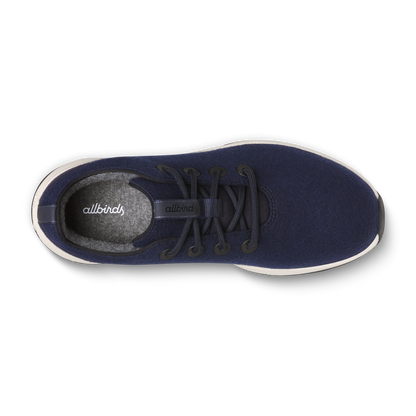 Men's Wool Runner NZ Waterproof - Dark Navy (Natural White Sole)