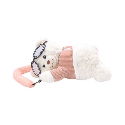 Cute Plush Bear Car Tissue Box – Adorable Cartoon Tissue Holder for Car Center Console or Armrest