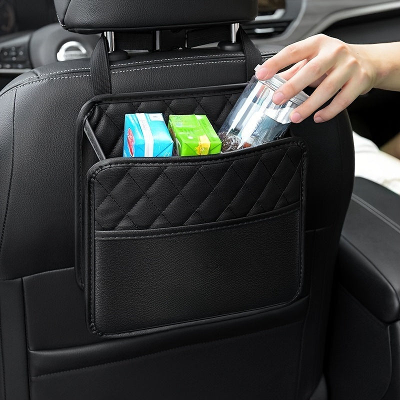 Car Armrest Organizer – Hanging Leather Storage Bag for Car Interior