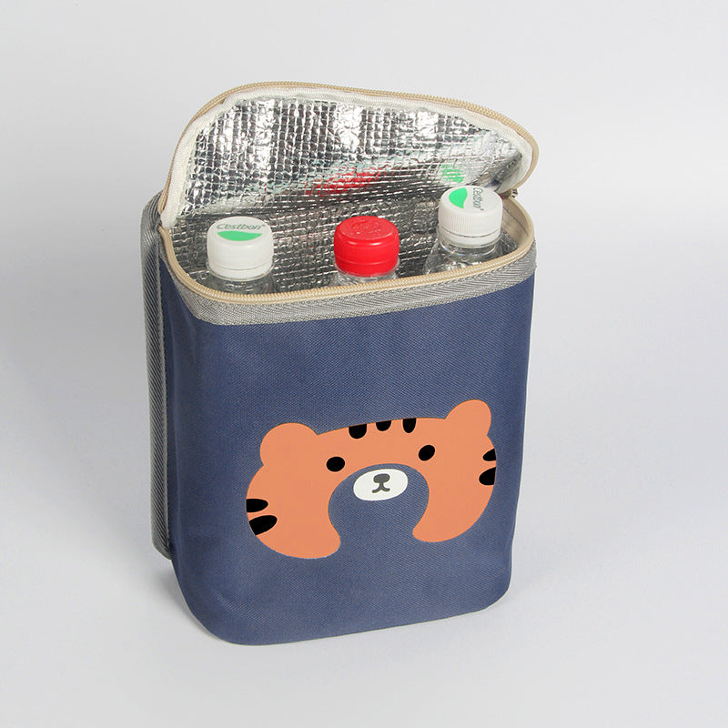 Cute Cartoon Car Insulated Storage Bag – Portable Thermal Organizer for Food, Drinks, and Car Accessories