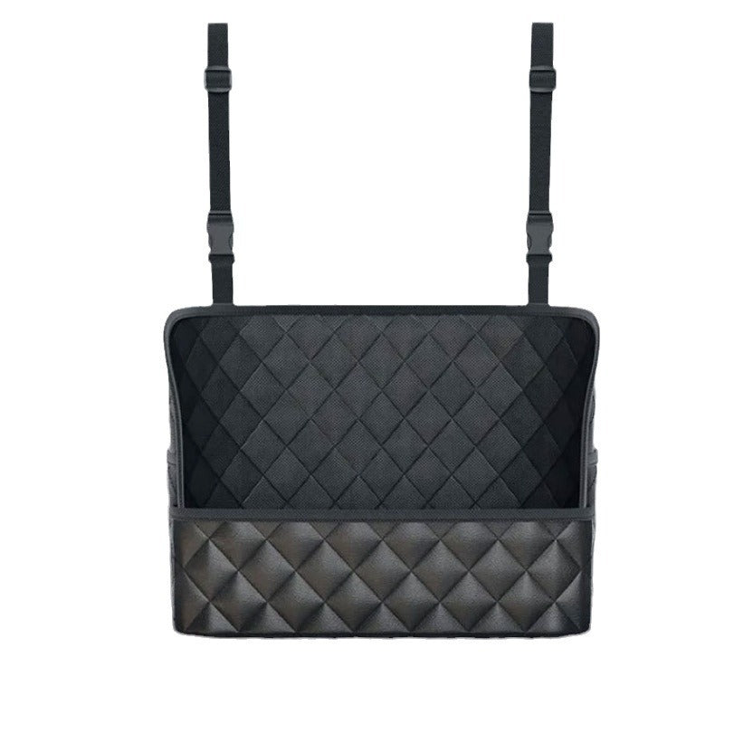 Car Armrest Organizer – Luxury Leather Hanging Storage Bag for Car Interior