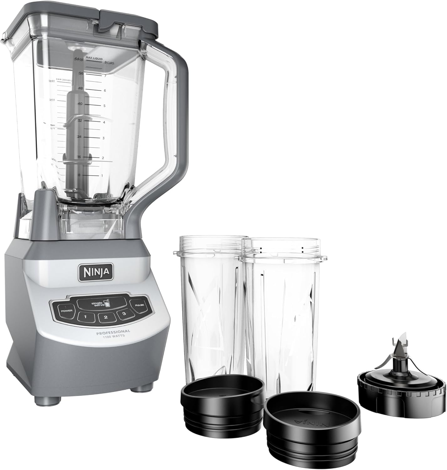 Ninja Mega Kitchen System, 1500W, 72 oz. Full-Size Blender & 8-Cup Food Processor with (2) 16 oz. To-Go Cups, Total Crushing Technology - Smoothies, Ice Crushing, Purees, Dough & More, Black, BL770