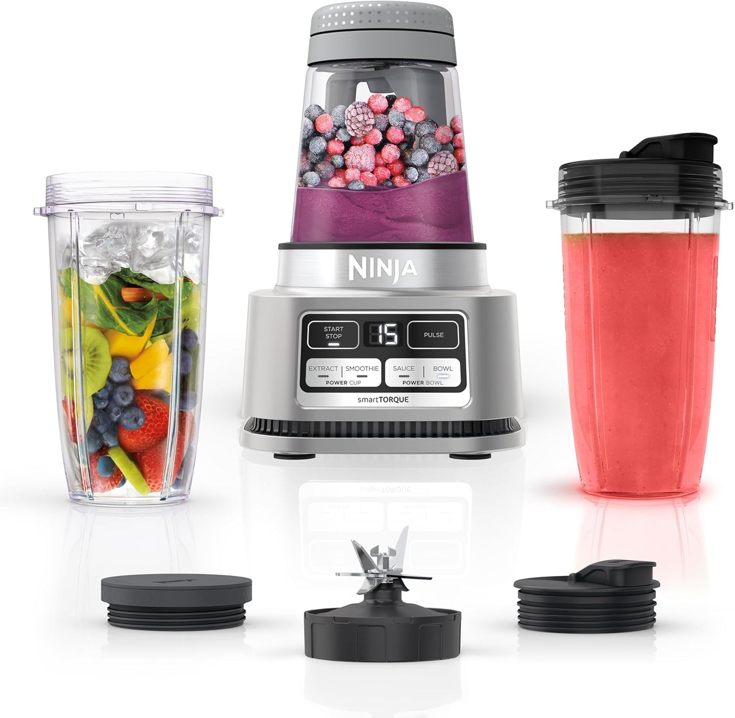 Ninja Mega Kitchen System, 1500W, 72 oz. Full-Size Blender & 8-Cup Food Processor with (2) 16 oz. To-Go Cups, Total Crushing Technology - Smoothies, Ice Crushing, Purees, Dough & More, Black, BL770
